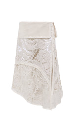 RITA - Crochet midi skirt with slit detail