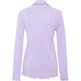 TINA - Embellished long-sleeved semi sheer mesh shirt