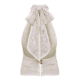 INDY - Halterneck crocheted top with open-knit texture
