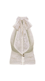 INDY - Halterneck crocheted top with open-knit texture