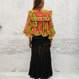 YUKA - Crochet lace midi skirt