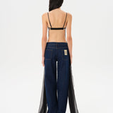 ZAYA - Embellished sequin top with a deep V neckline