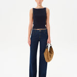 ZELNA - Fitted jersey top with stud details