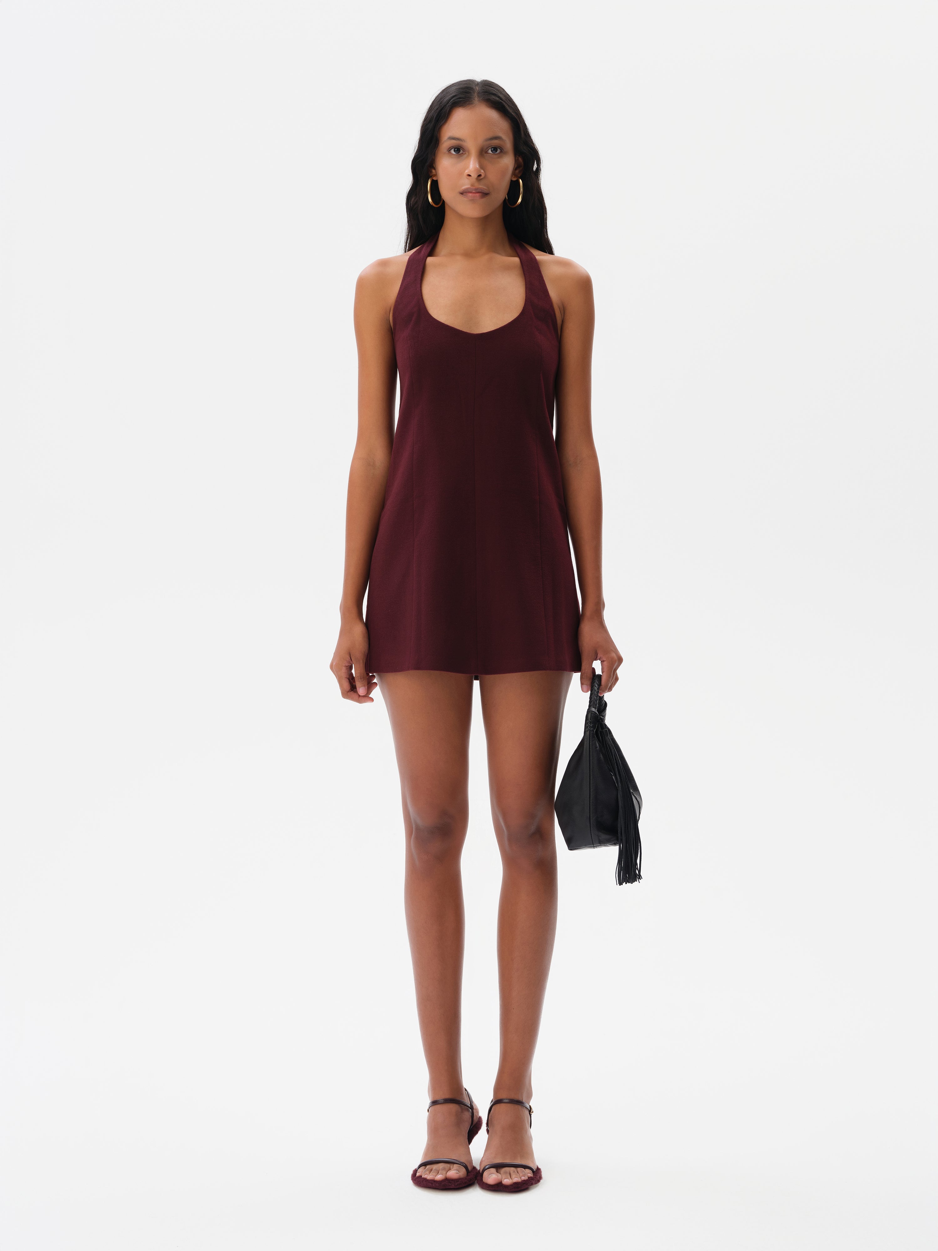ZHEN - Fitted halterneck mini dress
