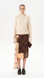 ZOE - Patchwork skirt with side tie