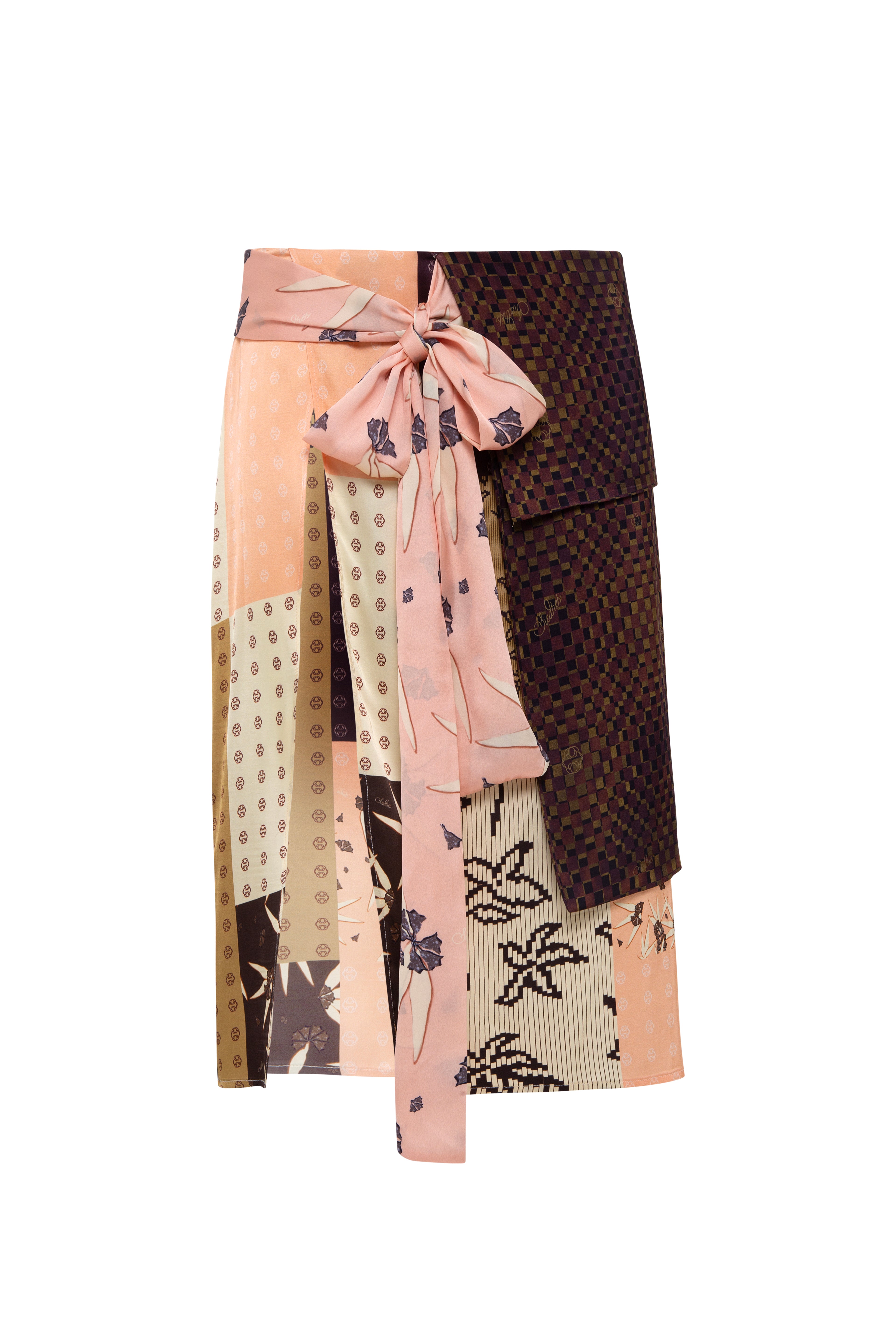 ZOE - Patchwork skirt with side tie
