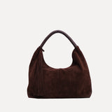 GALIA MEDIUM - Suede shoulder bag with removable tassel charm
