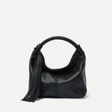 MINI GALIA - Mini tote bag with woven handle and removable tassel charm