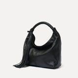 MINI GALIA - Mini tote bag with woven handle and removable tassel charm