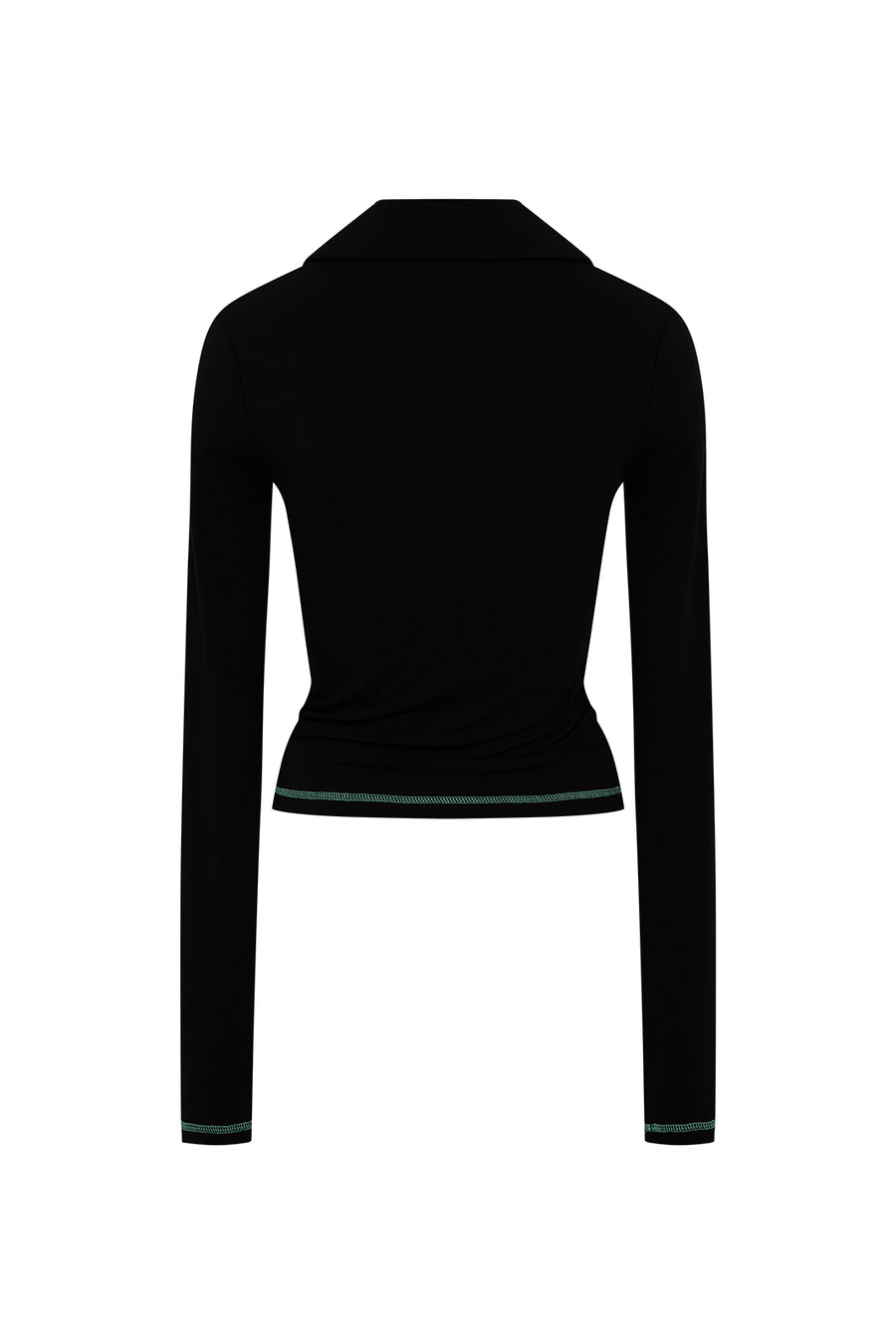 DUO - Contrast stitch detailed jersey top
