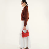 MINI GALIA - Mini tote bag with woven handle and removable tassel charm