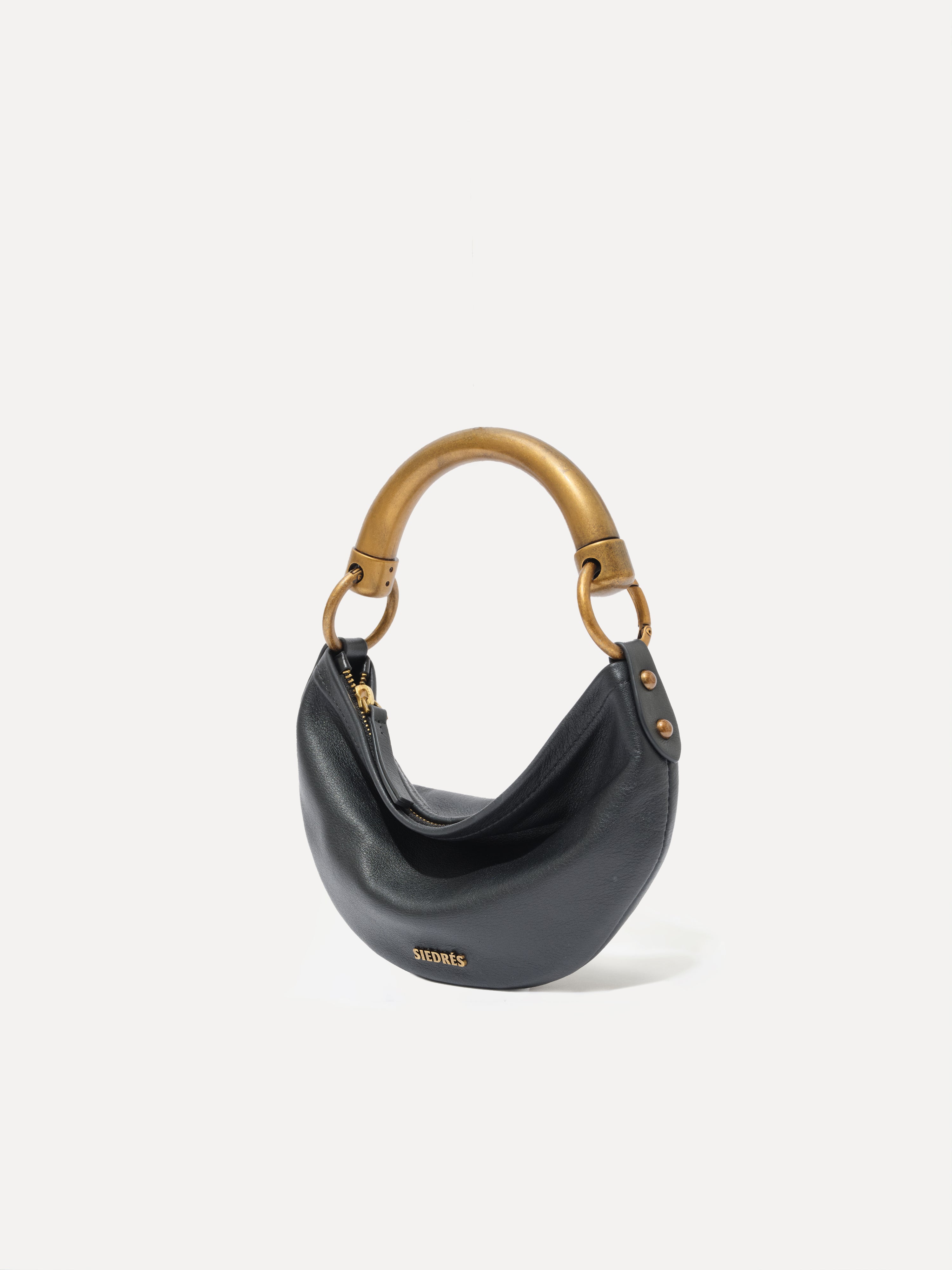 CHÉRIE SMALL - Mini hobo bag with metal top handle