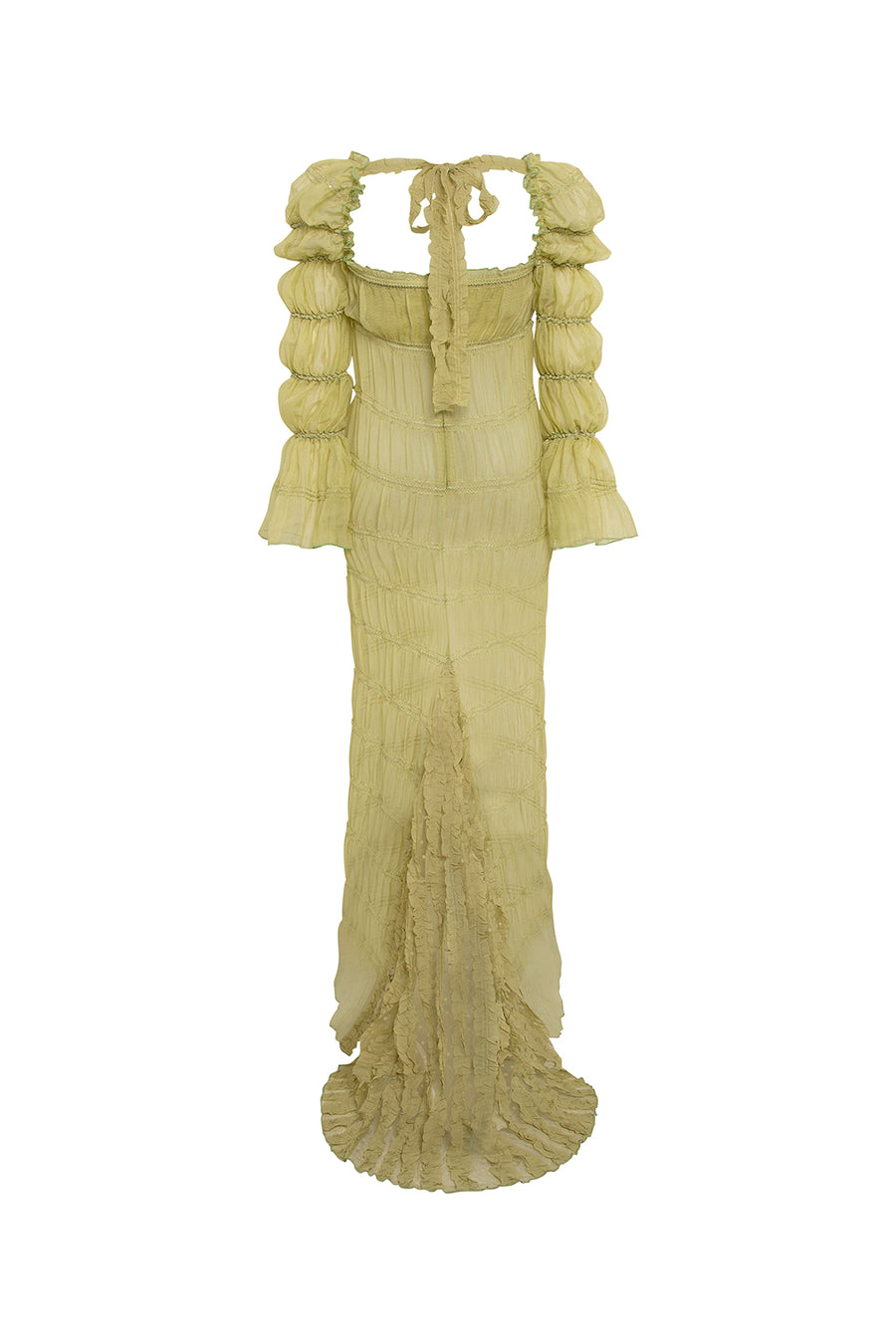DENIS - Square neck bell sleeve maxi dress
