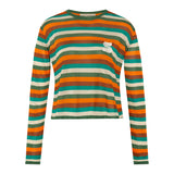TEX - Sunset striped long sleeve knit top